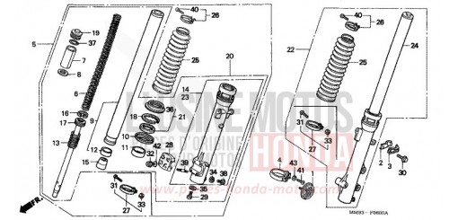 GABEL, VORNE XL600VM de 1991